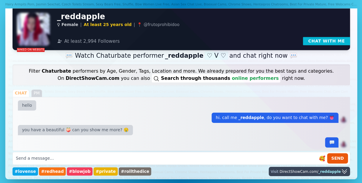 _reddapple chaturbate live webcam chat