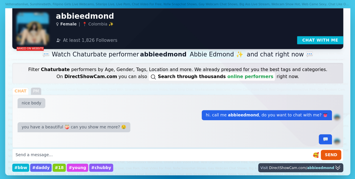 abbieedmond chaturbate live webcam chat