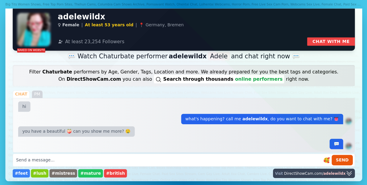 adelewildx chaturbate live webcam chat