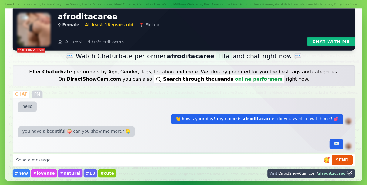 afroditacaree chaturbate live webcam chat