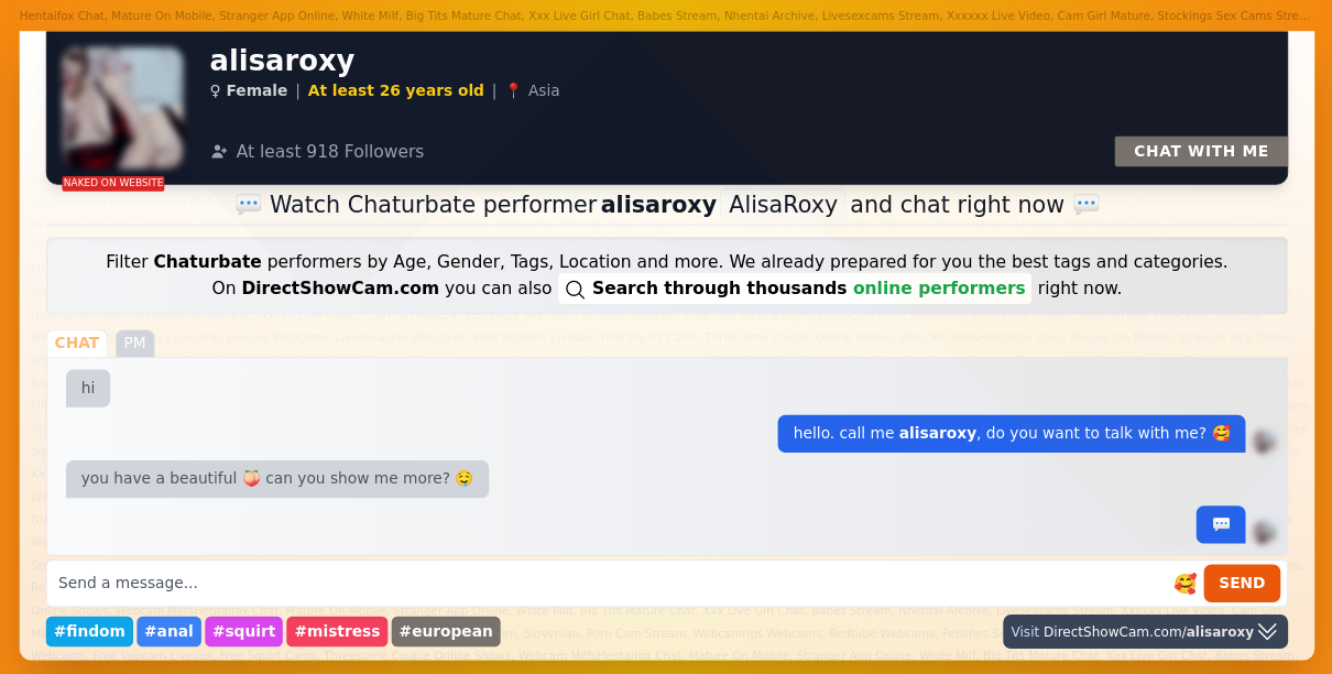 alisaroxy chaturbate live webcam chat