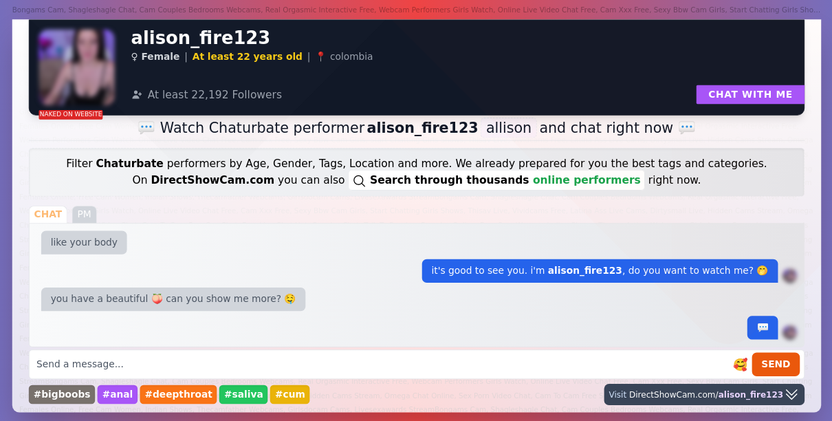 alison_fire123 chaturbate live webcam chat