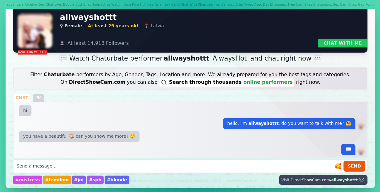 allwayshottt chaturbate live webcam chat