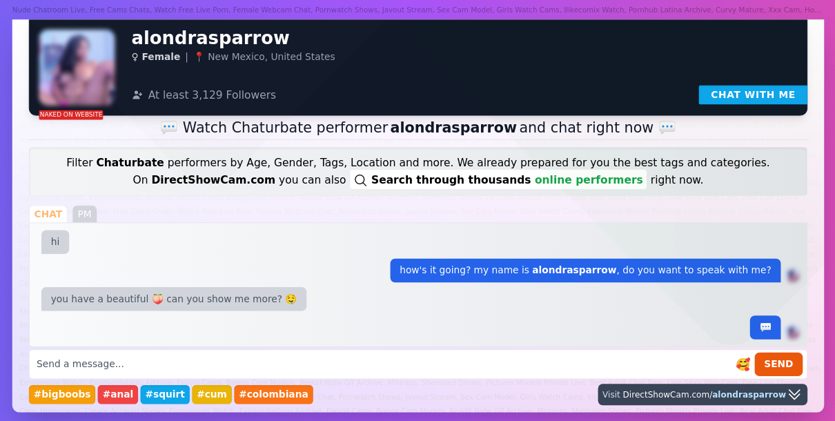 alondrasparrow chaturbate live webcam chat