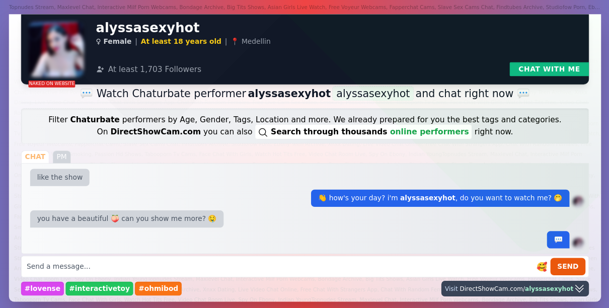 alyssasexyhot chaturbate live webcam chat