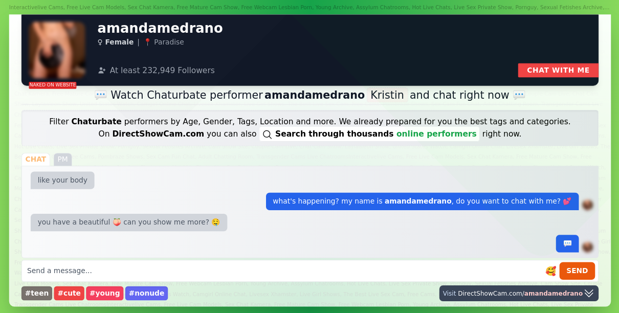 amandamedrano chaturbate live webcam chat
