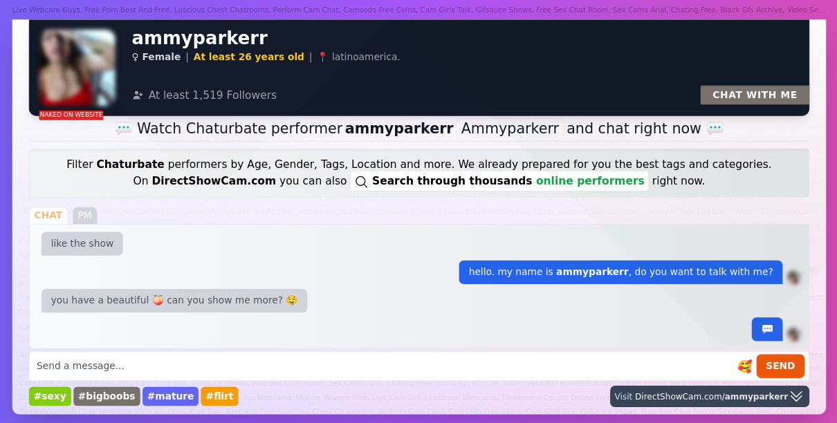 ammyparkerr chaturbate live webcam chat