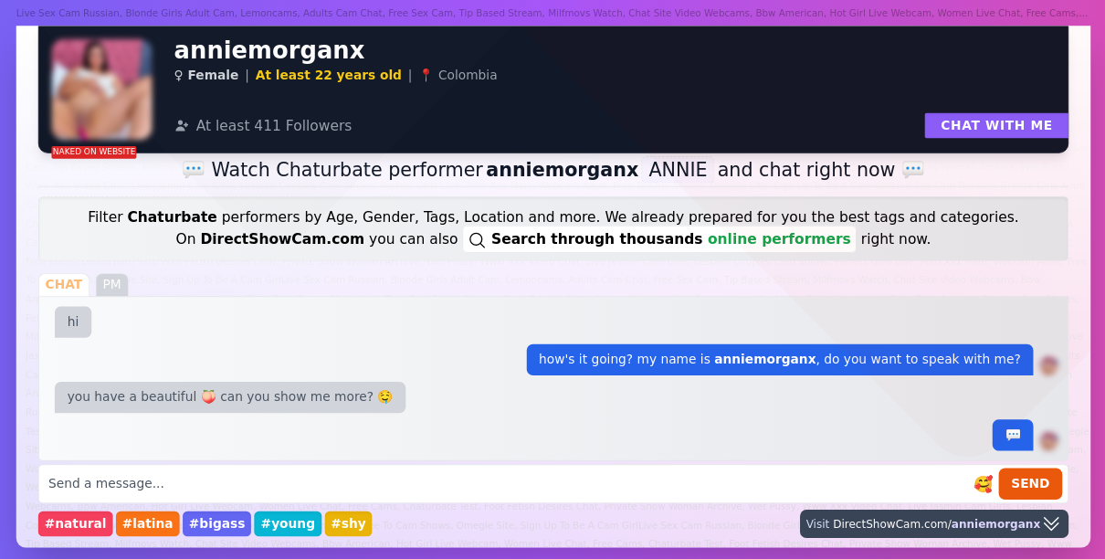 anniemorganx chaturbate live webcam chat