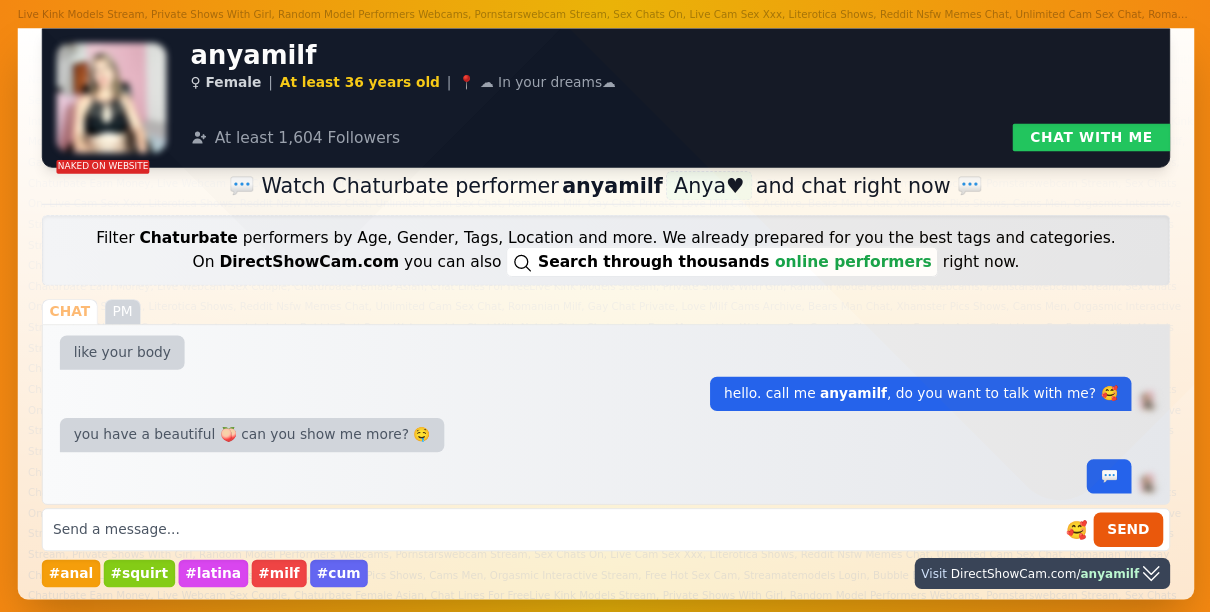 anyamilf chaturbate live webcam chat