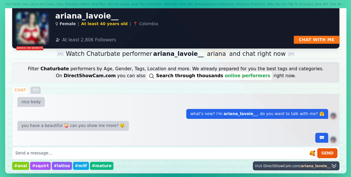 ariana_lavoie__ chaturbate live webcam chat