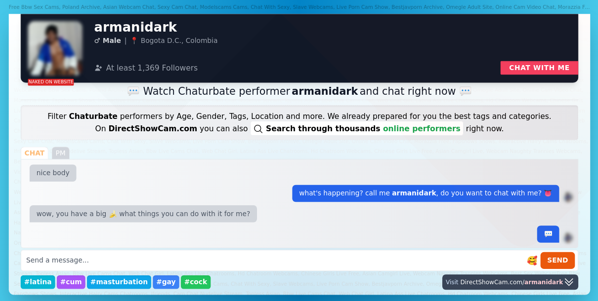 armanidark chaturbate live webcam chat