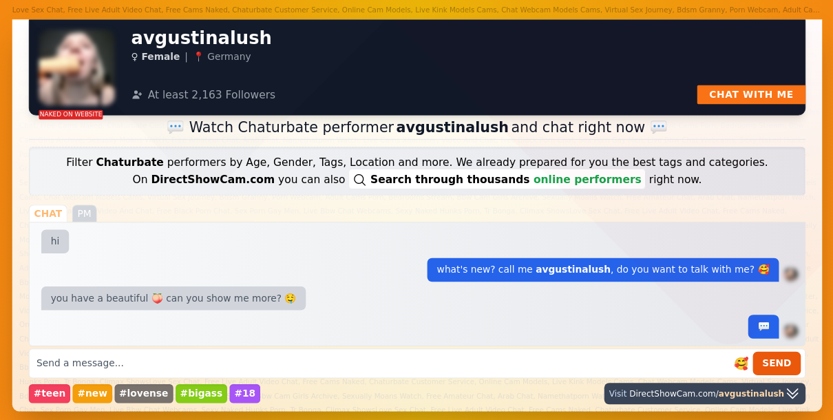 avgustinalush chaturbate live webcam chat