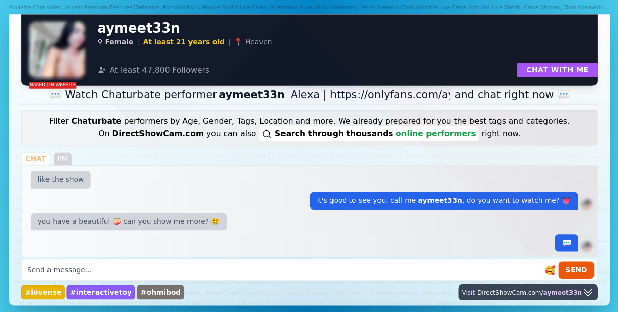 aymeet33n chaturbate live webcam chat