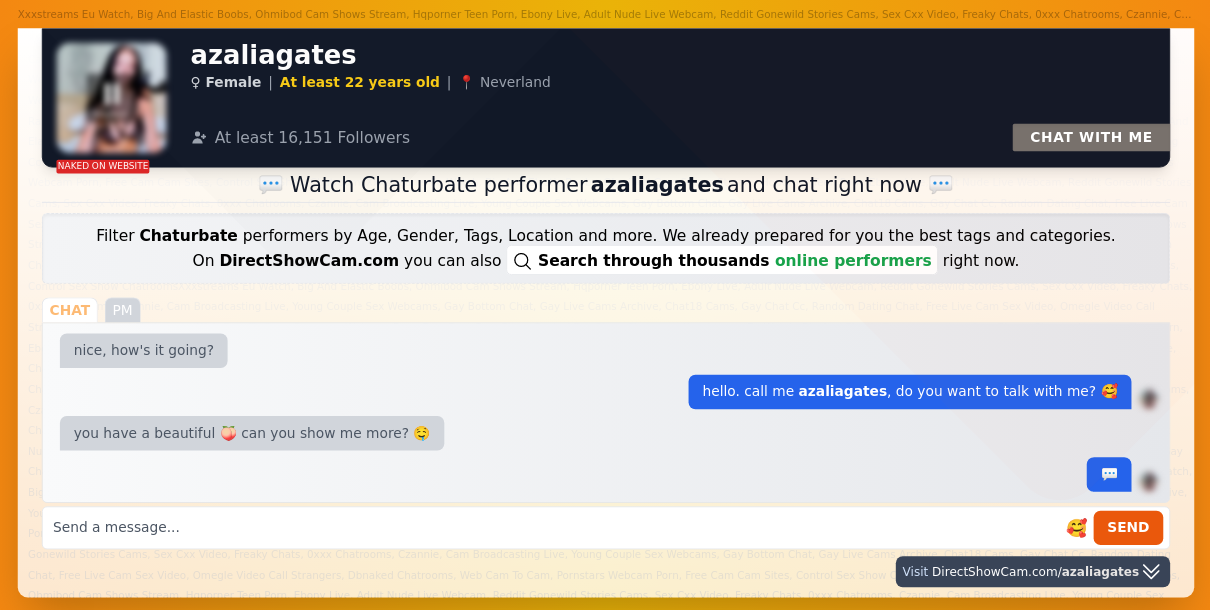 azaliagates chaturbate live webcam chat