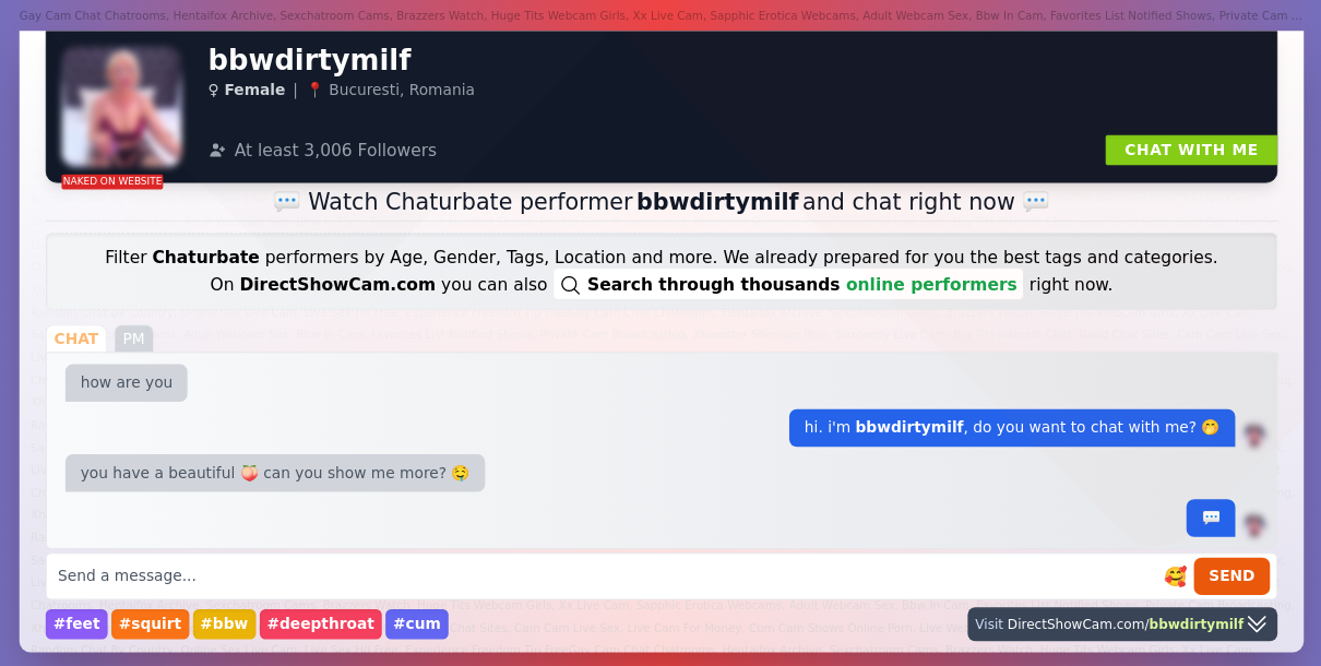 bbwdirtymilf chaturbate live webcam chat