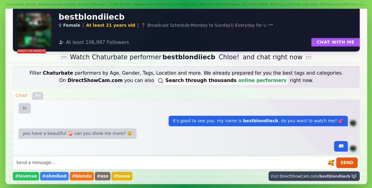 bestblondiiecb chaturbate live webcam chat