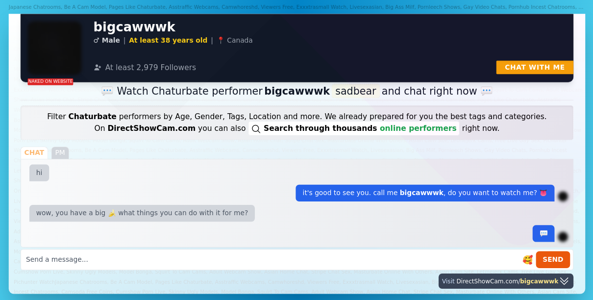 bigcawwwk chaturbate live webcam chat