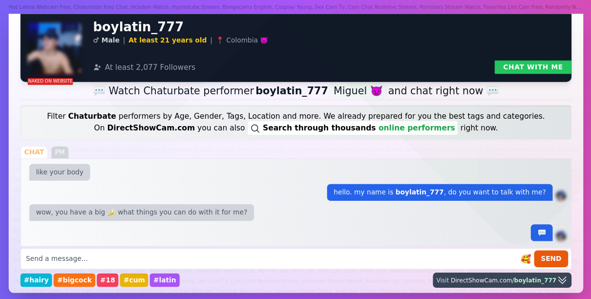 boylatin_777 chaturbate live webcam chat