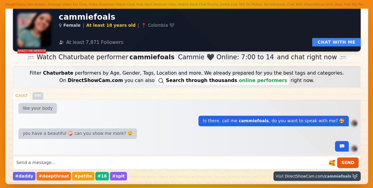 cammiefoals chaturbate live webcam chat