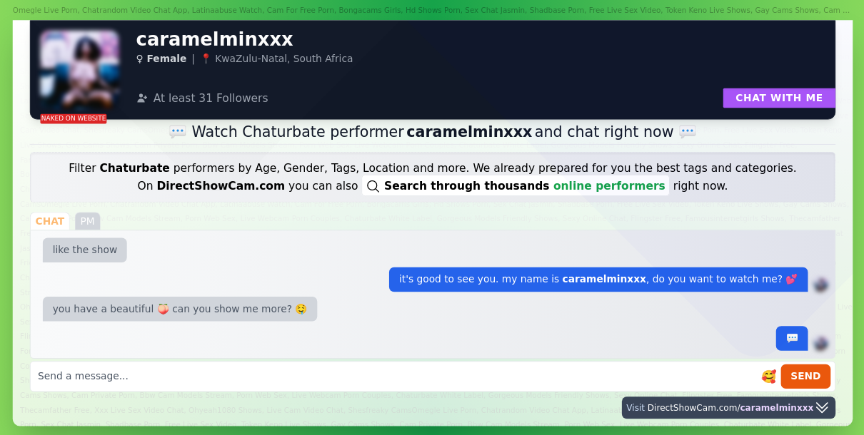 caramelminxxx chaturbate live webcam chat