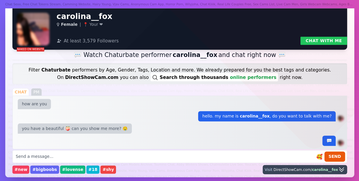 carolina__fox chaturbate live webcam chat