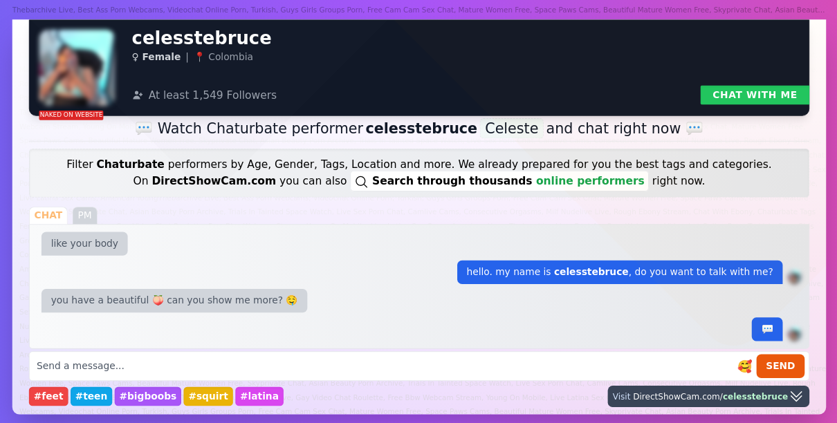 celesstebruce chaturbate live webcam chat