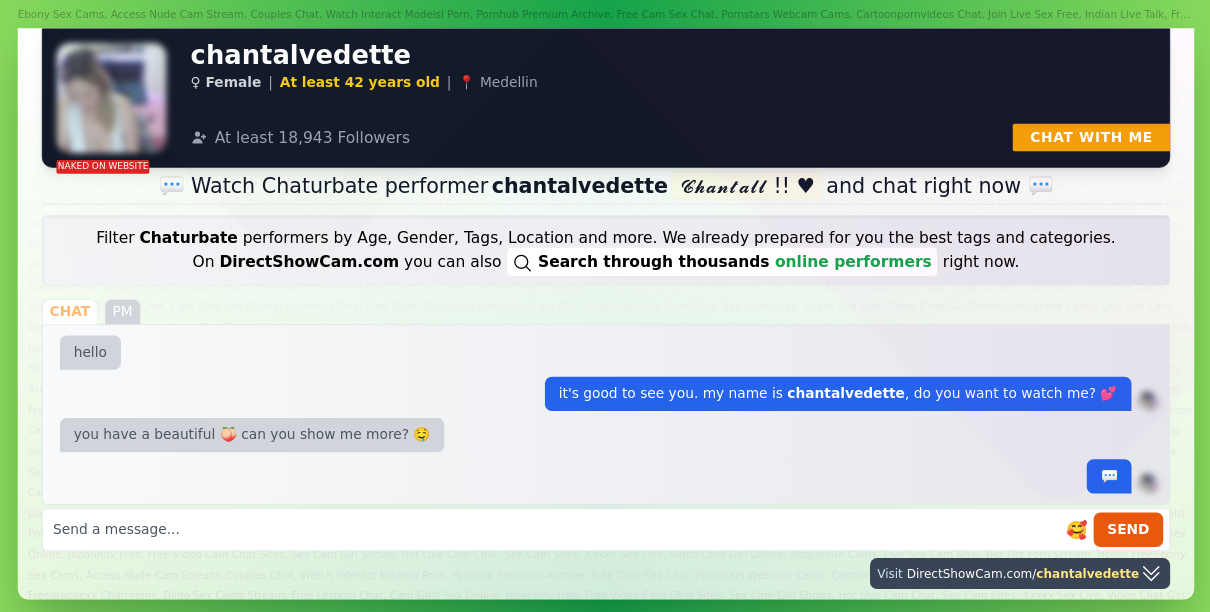 chantalvedette chaturbate live webcam chat
