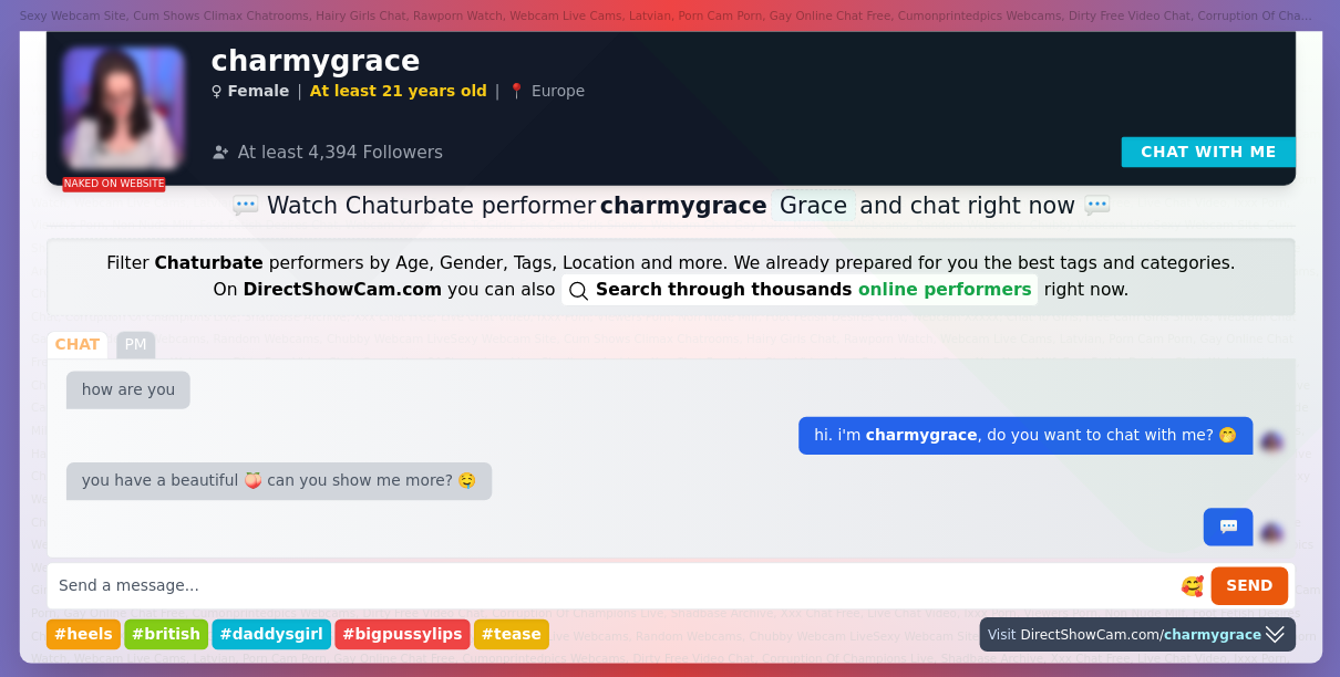 charmygrace chaturbate live webcam chat