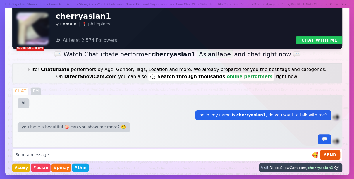cherryasian1 chaturbate live webcam chat