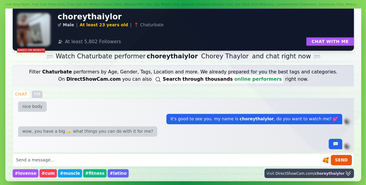choreythaiylor chaturbate live webcam chat