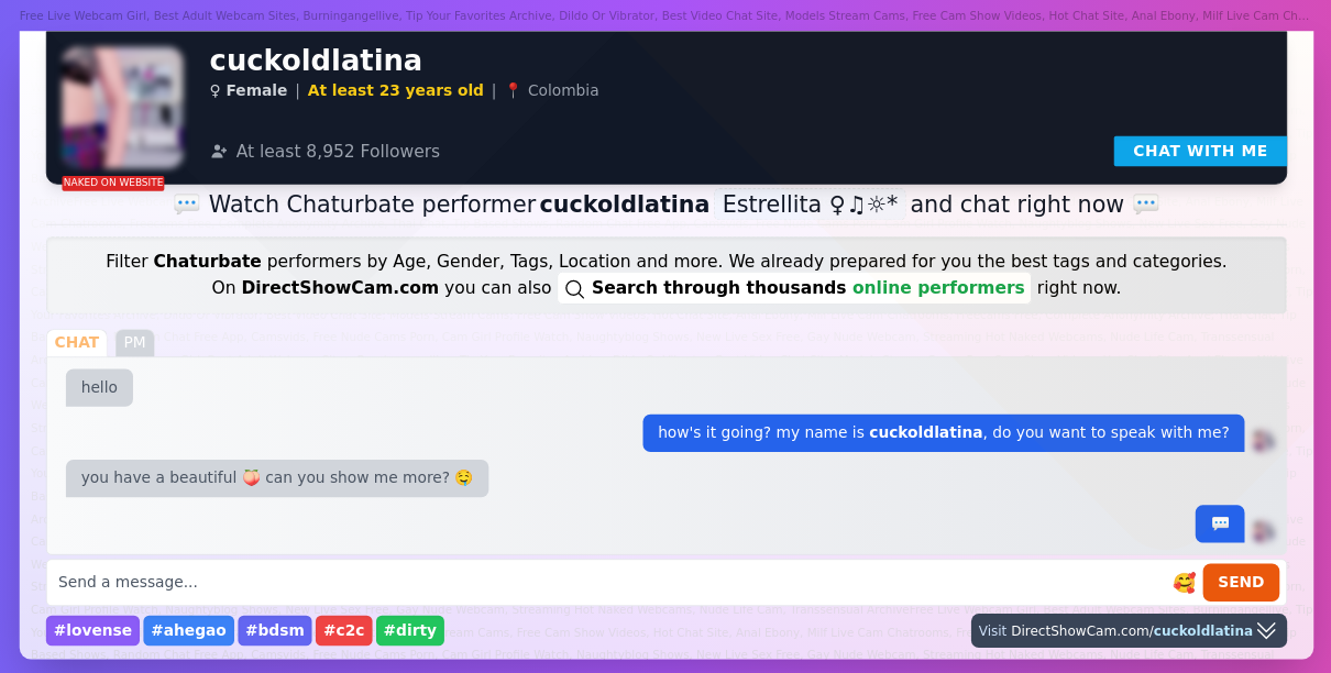 cuckoldlatina chaturbate live webcam chat