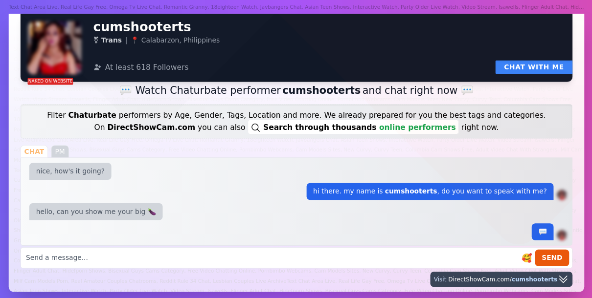 cumshooterts chaturbate live webcam chat
