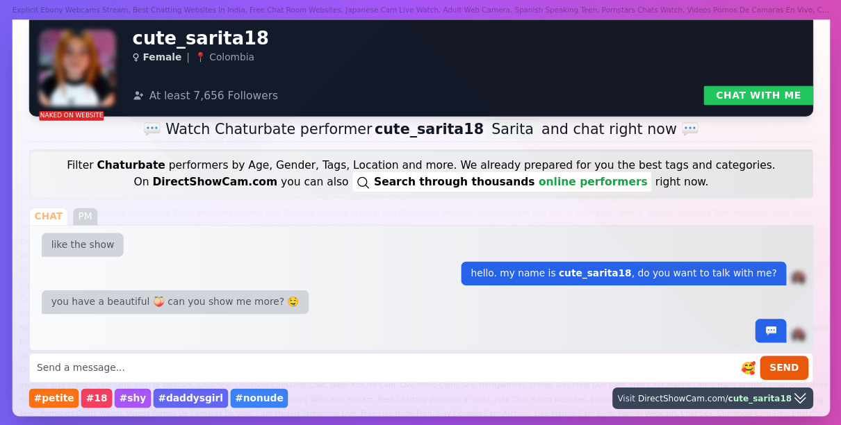 cute_sarita18 chaturbate live webcam chat