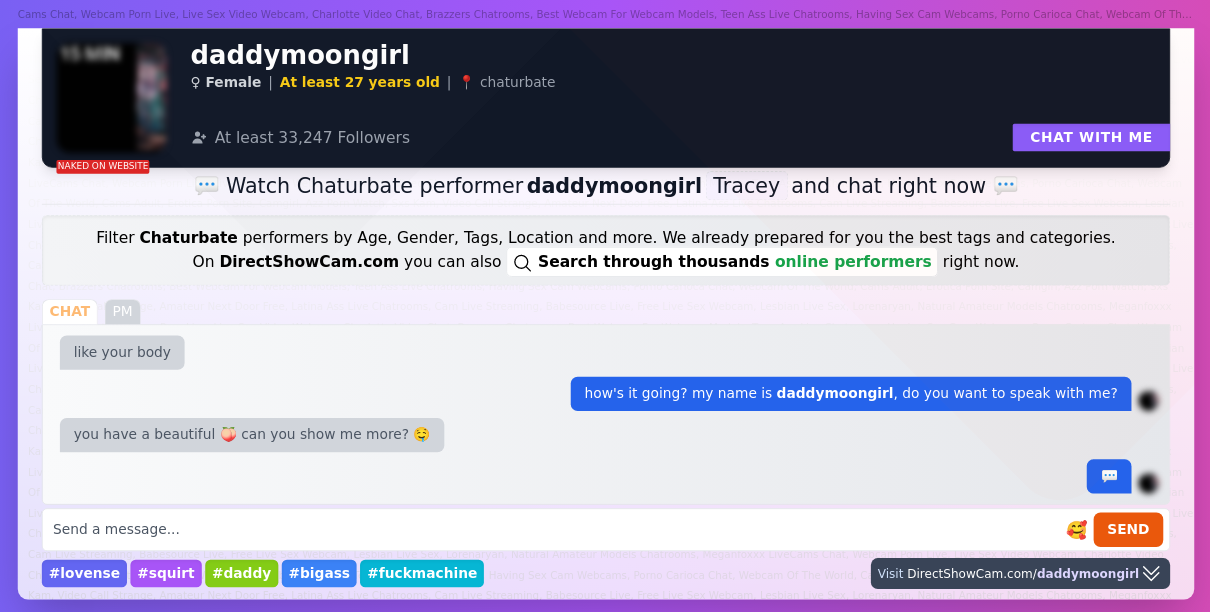 daddymoongirl chaturbate live webcam chat