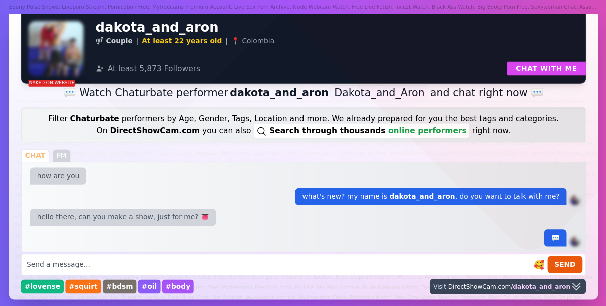 dakota_and_aron chaturbate live webcam chat