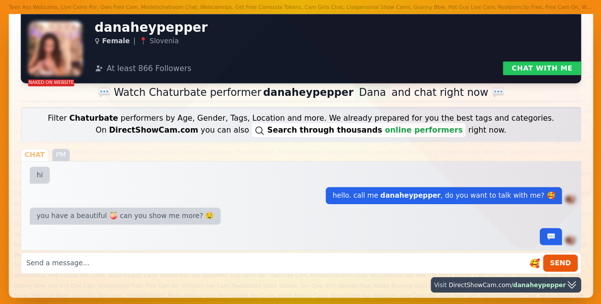 danaheypepper chaturbate live webcam chat