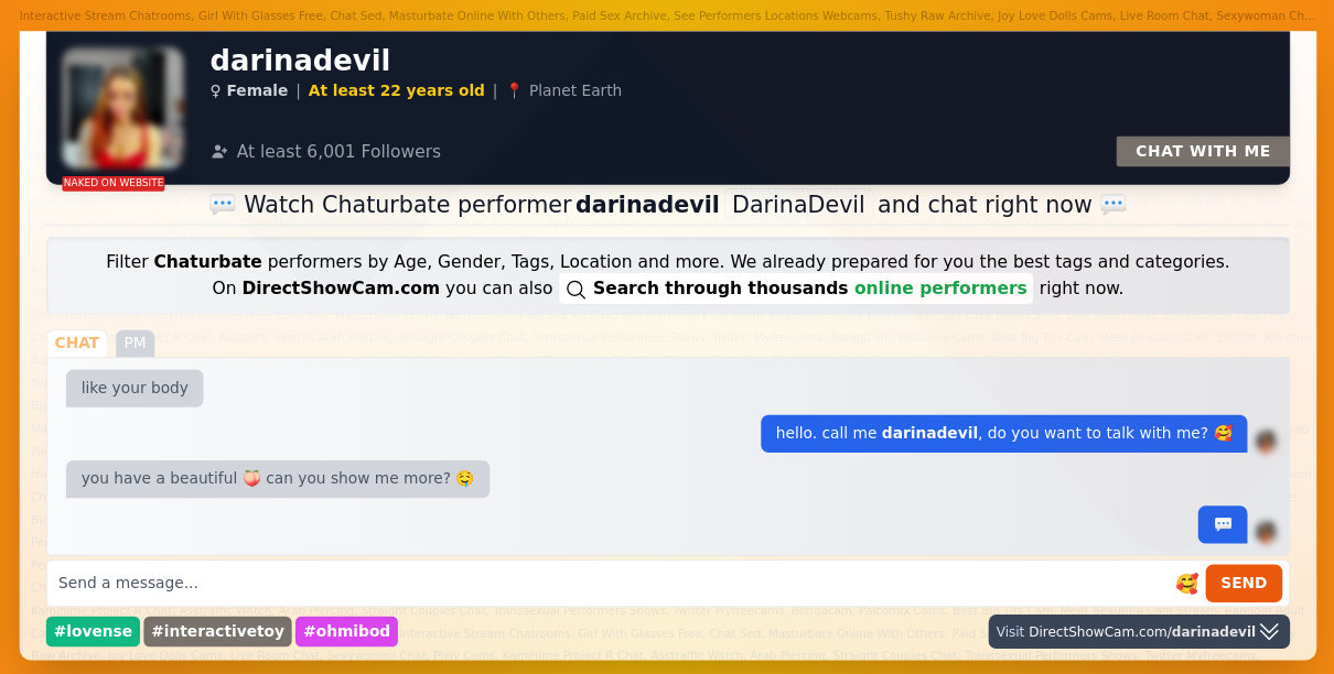 darinadevil chaturbate live webcam chat