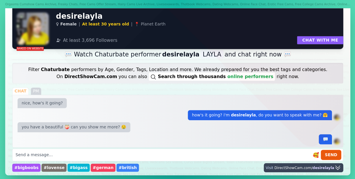 desirelayla chaturbate live webcam chat
