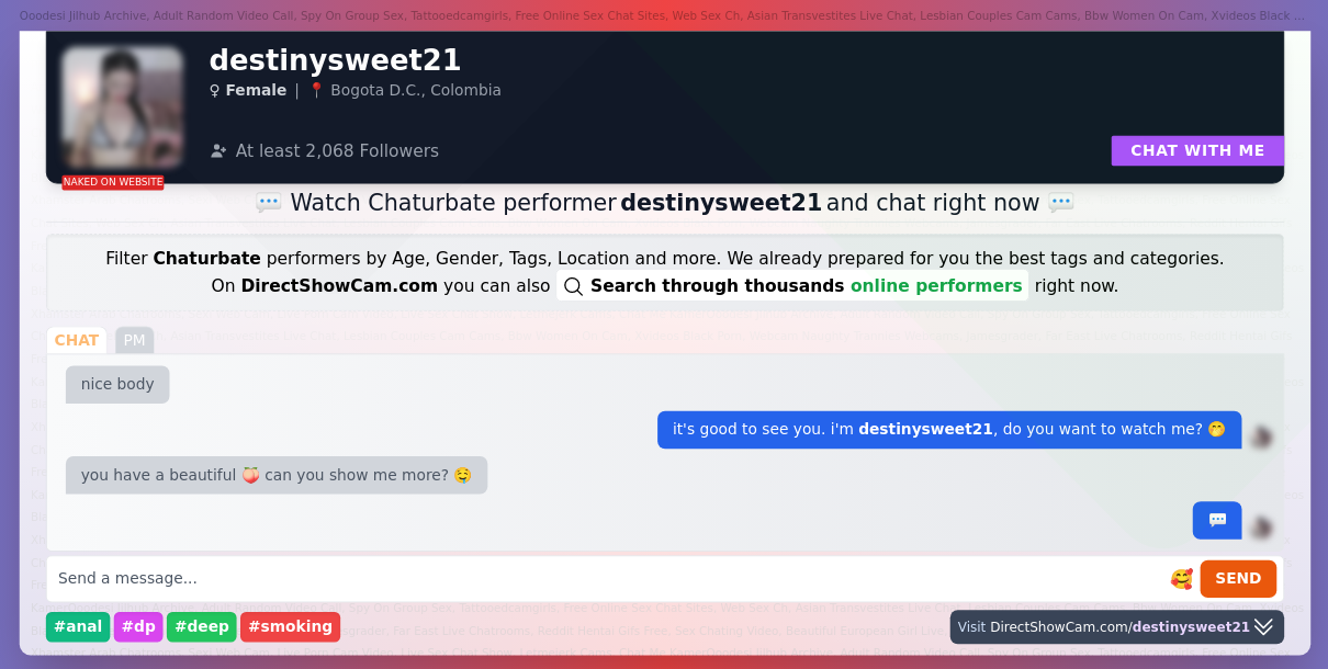 destinysweet21 chaturbate live webcam chat