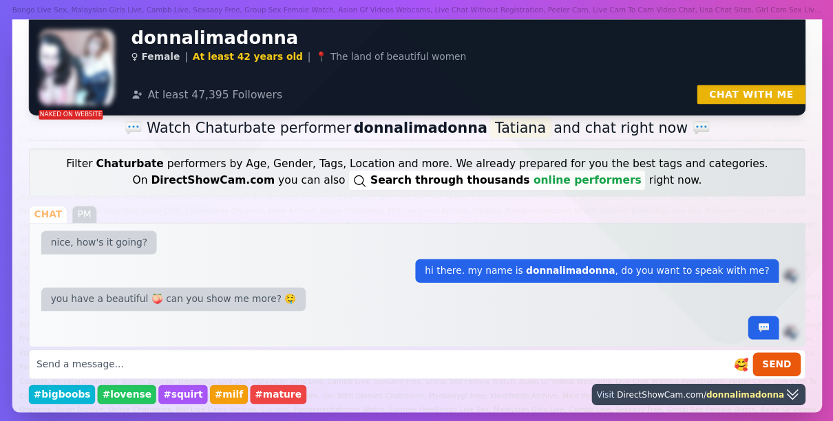 donnalimadonna chaturbate live webcam chat