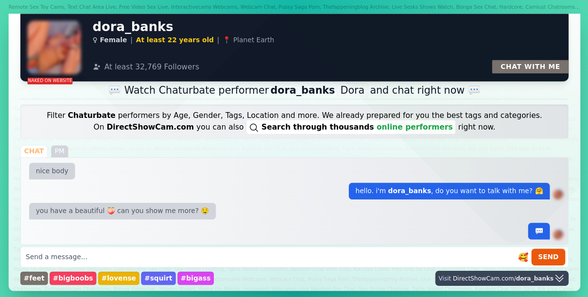 dora_banks chaturbate live webcam chat