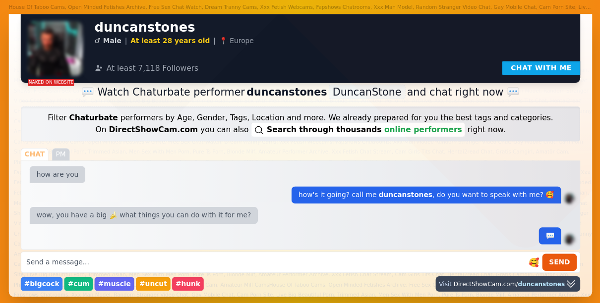 duncanstones chaturbate live webcam chat