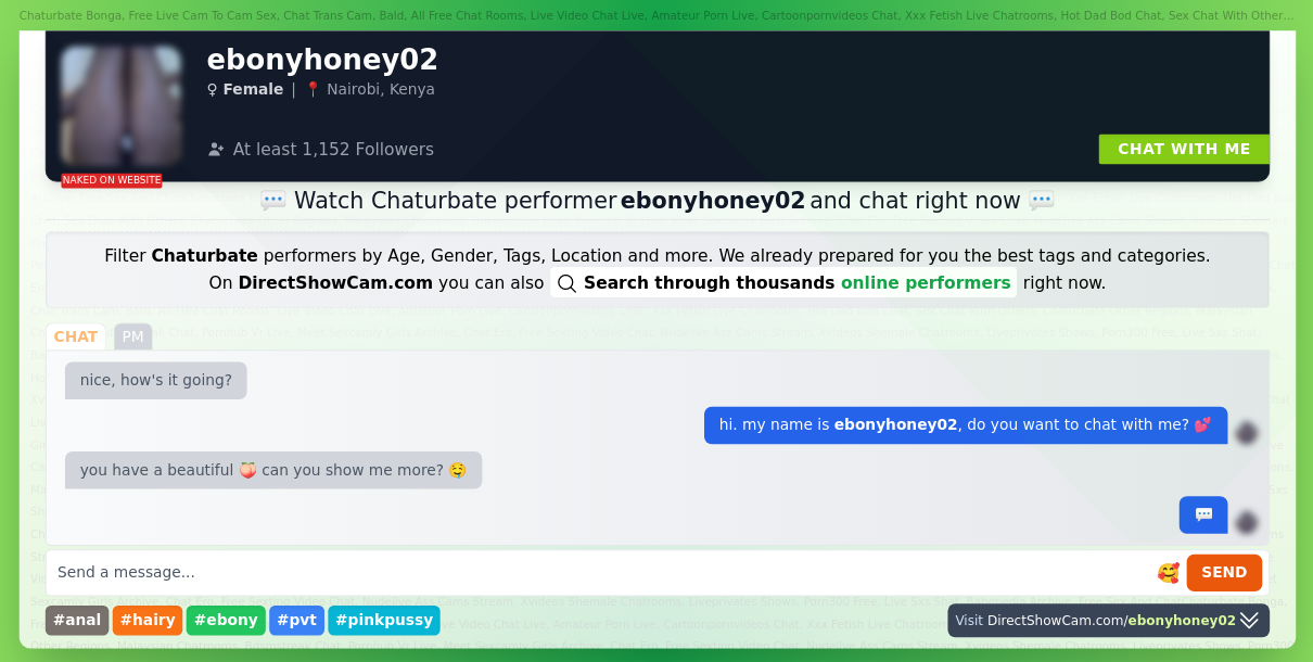 ebonyhoney02 chaturbate live webcam chat