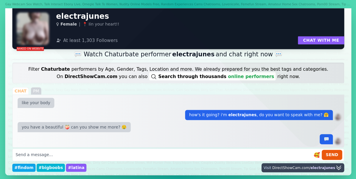 electrajunes chaturbate live webcam chat