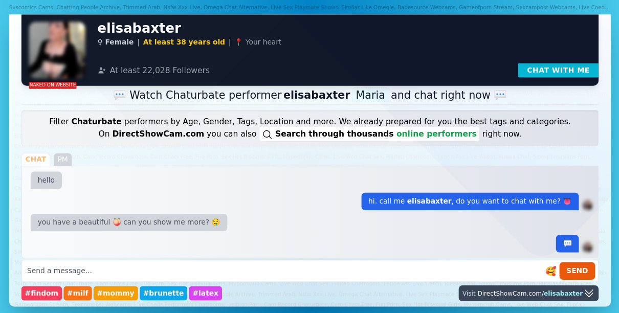 elisabaxter chaturbate live webcam chat
