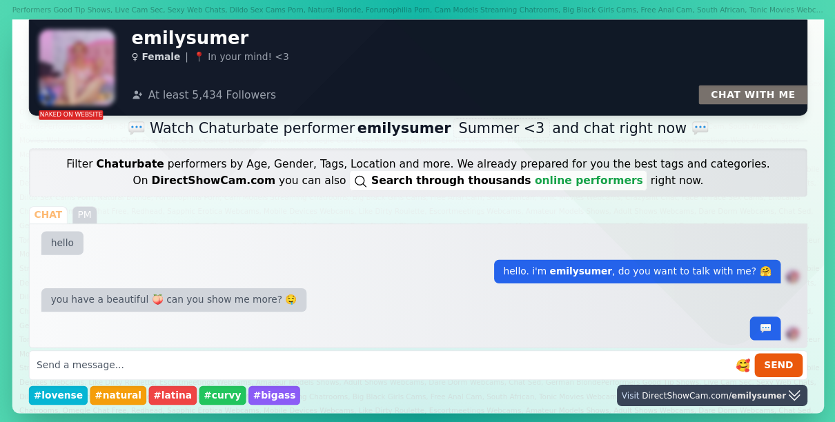 emilysumer chaturbate live webcam chat