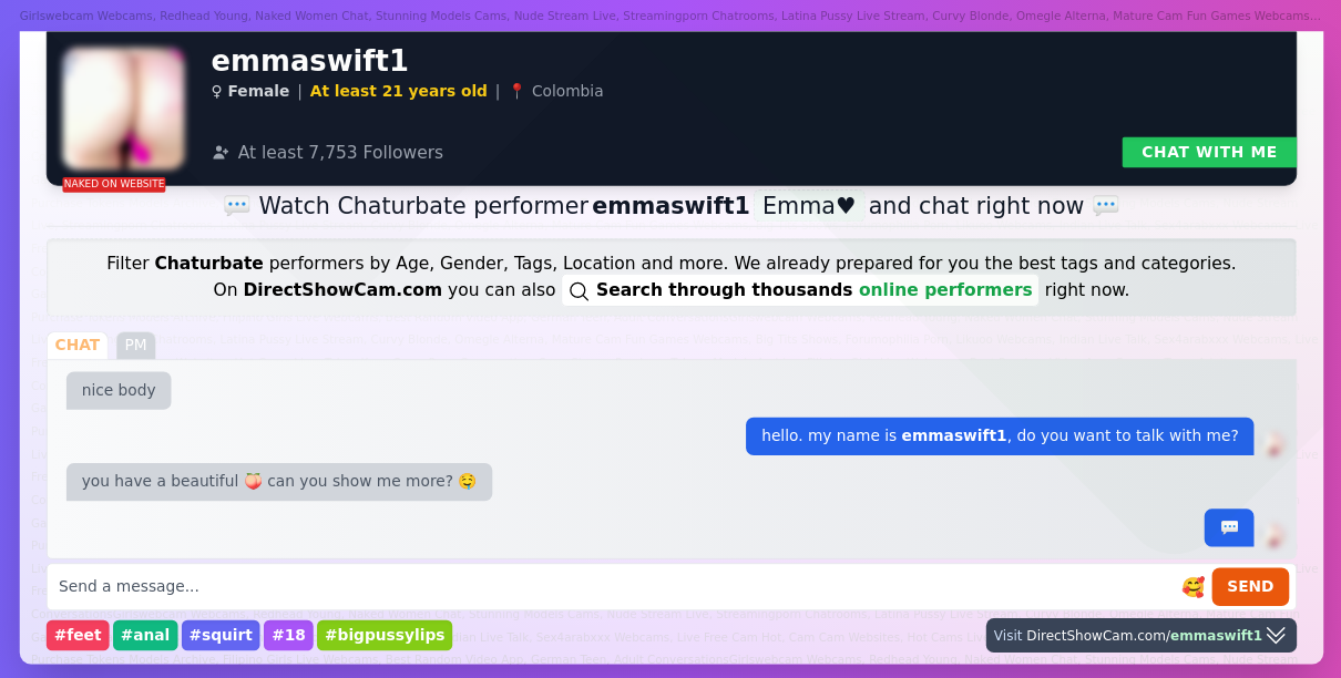 emmaswift1 chaturbate live webcam chat