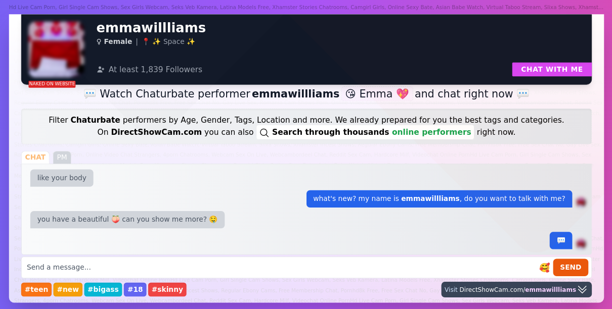 emmawillliams chaturbate live webcam chat