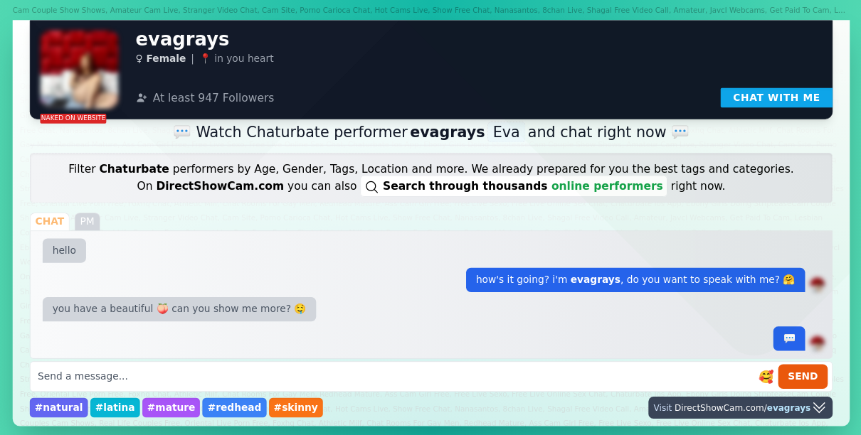 evagrays chaturbate live webcam chat