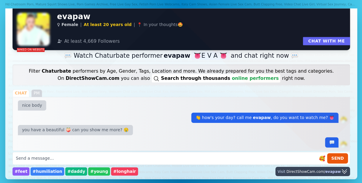 evapaw chaturbate live webcam chat